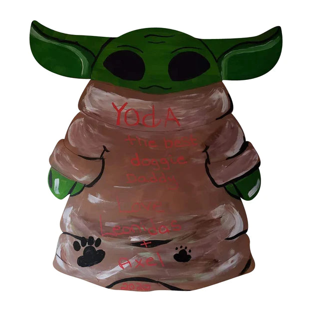 Yoda Alien Design By Lines Cutout Style