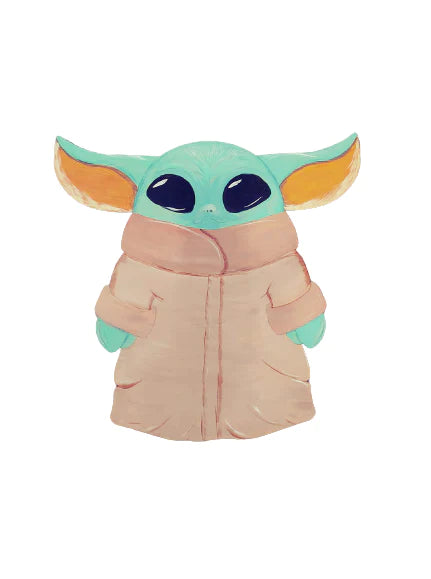 Yoda Alien Design By Lines Cutout Style