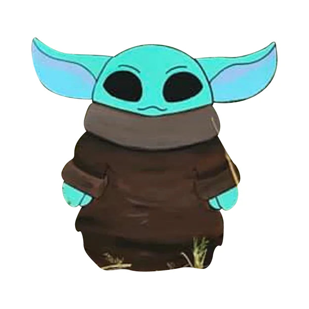 Yoda Alien Design By Lines Cutout Style
