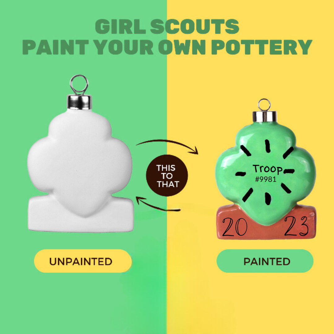 Girl Scout Trefoil Ornament – EZPZ PAINT KITS