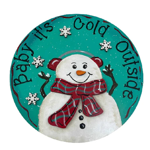 Baby It's Cold Outside Snowman Unfinished Wood Cutout