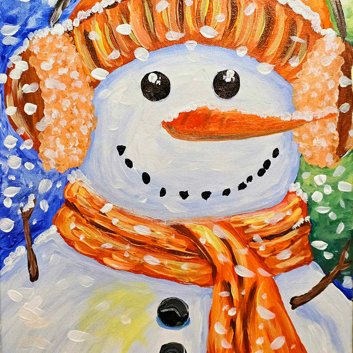 Orange Snowman Paint Kit