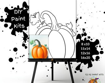 Orange Bloom Pumpkin Paint Kit