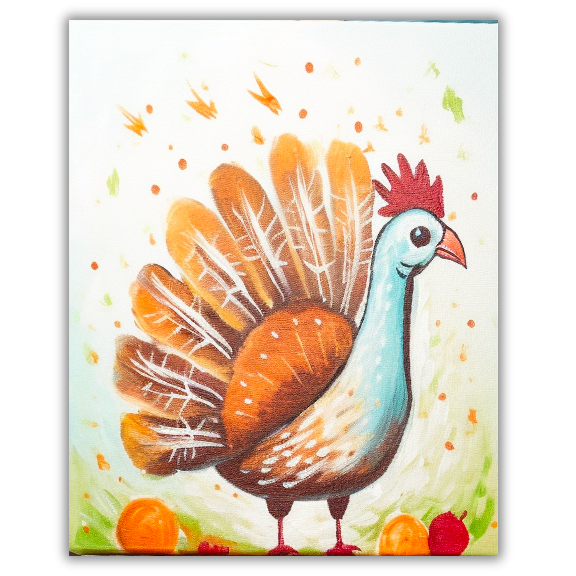 Thankgiving Turkey DIY Sip & Paint Art Set Painting Kit Birthday Party at  Home for adults and kids 12x16 stretched canvas