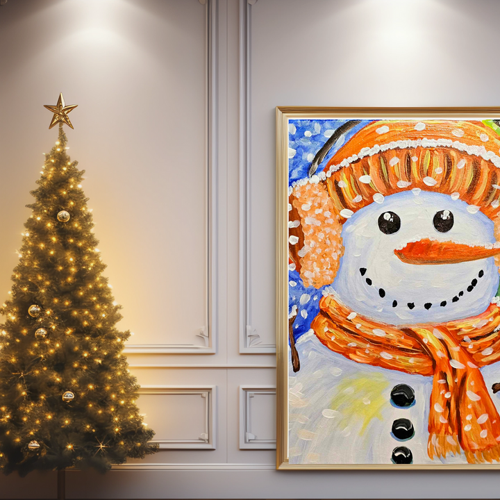 Orange Snowman Paint Kit