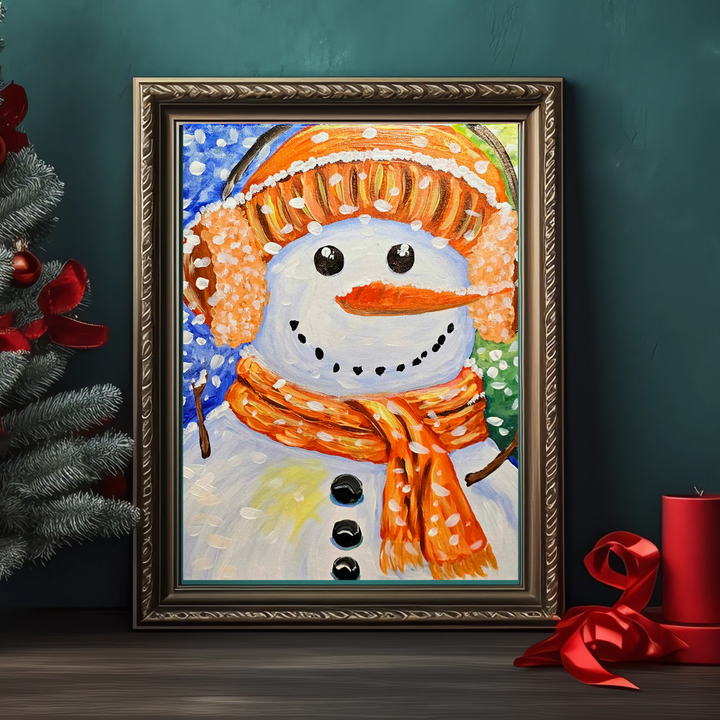 Orange Snowman Paint Kit