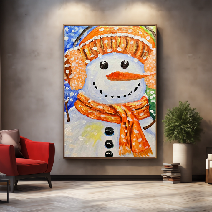 Orange Snowman Paint Kit