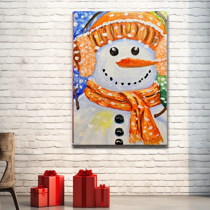 Orange Snowman Paint Kit