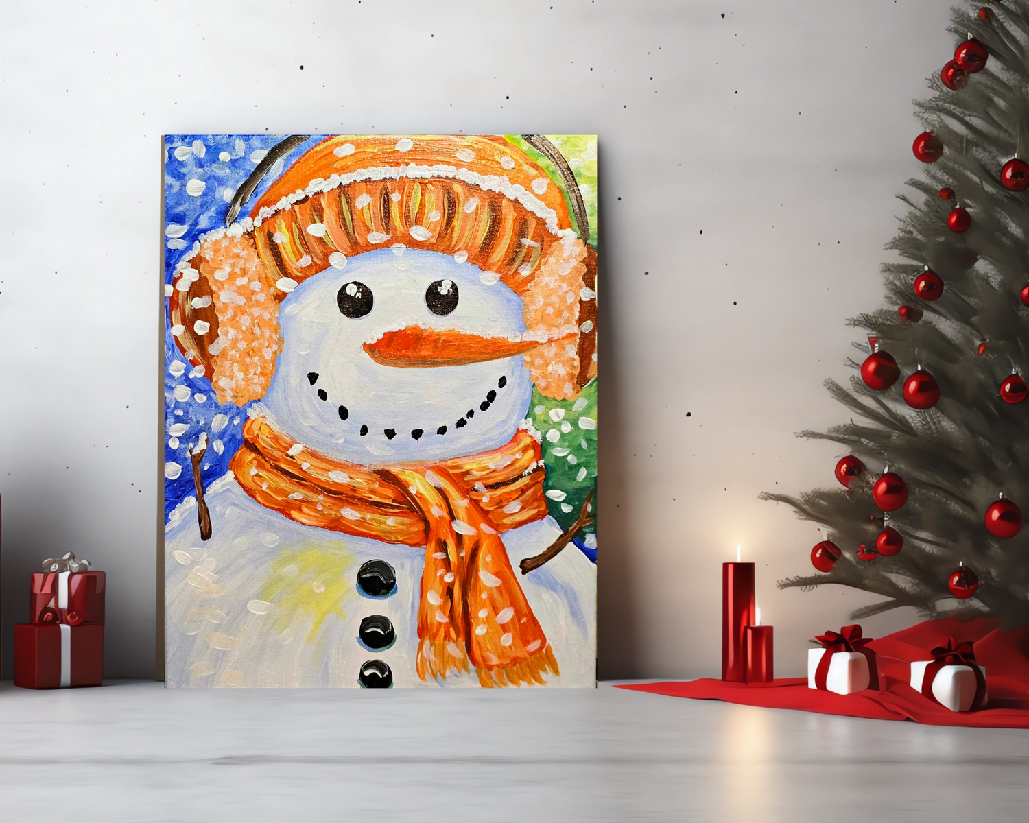 Orange Snowman Paint Kit – EZPZ PAINT KITS