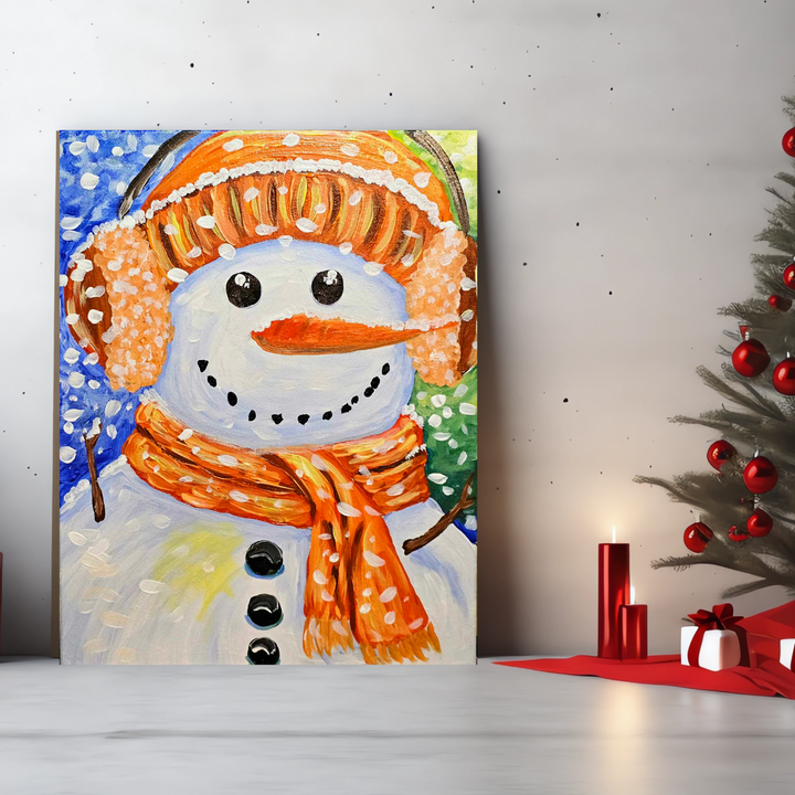 Orange Snowman Paint Kit