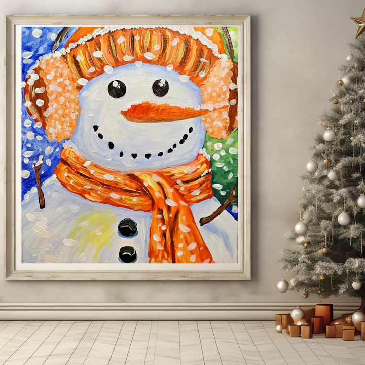 Orange Snowman Paint Kit