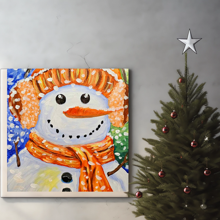 Orange Snowman Paint Kit