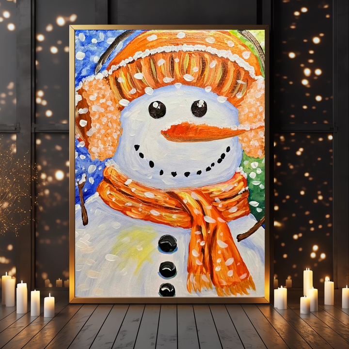 Orange Snowman Paint Kit