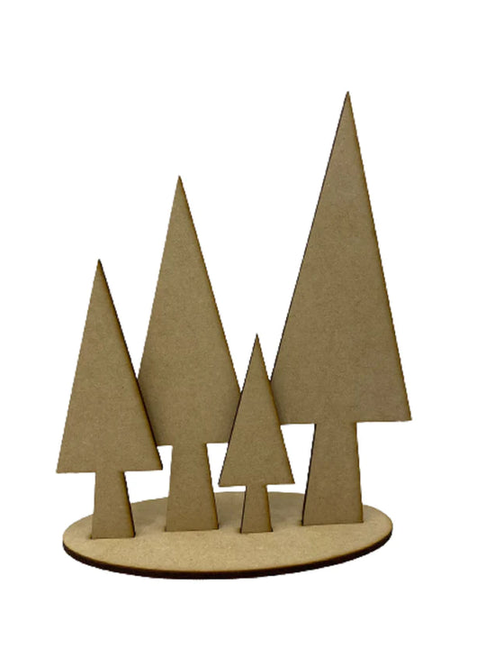 4 Piece Christmas Tree Stands Cutout - Single Stand