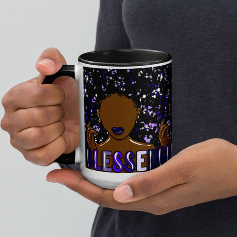 Blessed Mug with Black Color Inside